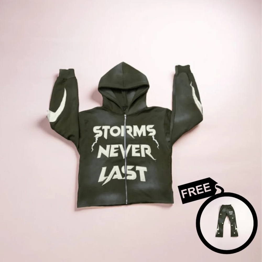 Kids Black Hoodie - Storms Never Last